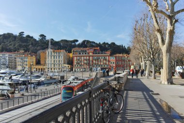 GÜZEL, FRANCE - 28 Ocak 2024: Nice, Provence Alpes-Cote d 'Azur, Fransa' nın Muhteşem Panoraması