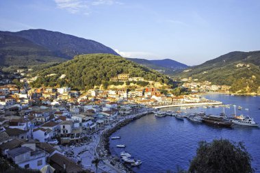 PARGA, GREECE - AUGUST 5, 2024: Amazing Summer view of Town of Parga, Epirus, Greece clipart