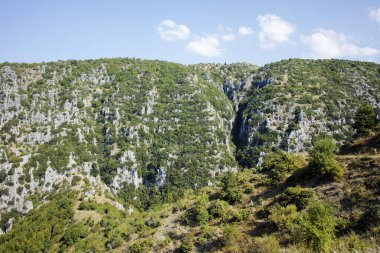 Vikos Vadisi ve Pindus Dağları, Zagori, Epirus ve Yunanistan 'daki Vradeto Adımları' nın inanılmaz manzarası