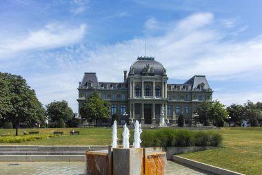 LAUSANNE, SWitzERLAND - 18 Haziran 2023: Tipik Lozan şehri, Vaud Kantonu, İsviçre