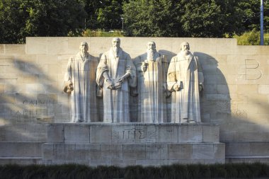 GENEVA, SWitzERLAND - 18 Haziran 2023: İsviçre 'nin Cenevre kentinin Panorama' sı