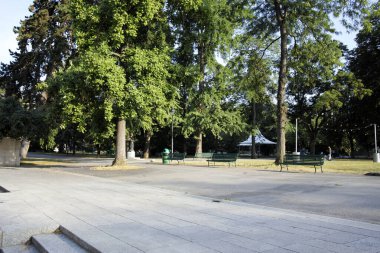 GENEVA, SWitzERLAND - 18 Haziran 2023: İsviçre 'nin Cenevre kentinin Panorama' sı