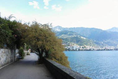 MONTREUX, SWitzERLAND - 19 Haziran 2023: Montreux, Vaud Kantonu, İsviçre Yaz Panoraması