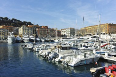 GÜZEL, FRANCE - 28 Ocak 2024: Nice, Provence Alpes-Cote d 'Azur, Fransa' nın Muhteşem Panoraması