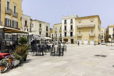 BARI, İtalya - 16 Mayıs 2024: Bari, Apulia Bölgesi, İtalya 'nın Eski Kasabası' nın inanılmaz manzarası