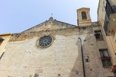 BARI, İtalya - 16 Mayıs 2024: Bari, Apulia Bölgesi, İtalya 'nın Eski Kasabası' nın inanılmaz manzarası
