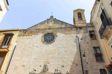 BARI, İtalya - 16 Mayıs 2024: Bari, Apulia Bölgesi, İtalya 'nın Eski Kasabası' nın inanılmaz manzarası