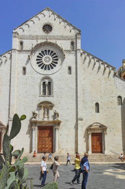 BARI, İtalya - 16 Mayıs 2024: Bari, Apulia Bölgesi, İtalya 'nın Eski Kasabası' nın inanılmaz manzarası