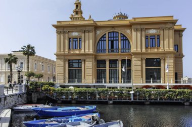 BARI, İtalya - 16 Mayıs 2024: Bari, Apulia Bölgesi, İtalya 'nın Eski Kasabası' nın inanılmaz manzarası
