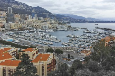 Monte CARLO, Monako - 26 Ocak 2024: Monte Carlo, Monako 'nun Muhteşem Panoraması