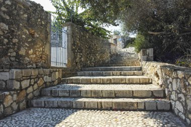 FISKARDO, GREECE - 24 AĞUSTOS 2023: Fiskardo, Cephalonia, İyon Adaları Panoraması, Yunanistan