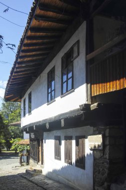 ELENA, BULGARIA - 09 Temmuz 2023: Bulgaristan 'ın tarihi Elena kenti, Veliko Tarnovo Bölgesi Panoraması