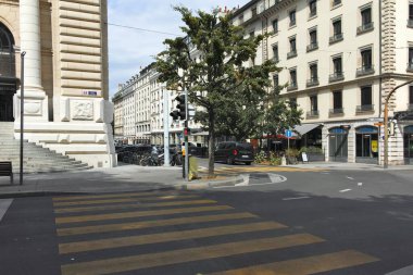 GENEVA, SWitzERLAND - 18 Haziran 2023: İsviçre 'nin Cenevre kentinin panoramik manzarası