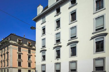 GENEVA, SWitzERLAND - 18 Haziran 2023: İsviçre 'nin Cenevre kentinin panoramik manzarası