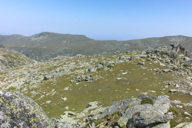 Bulgaristan 'ın Kalin zirvesi yakınlarındaki Rila Dağı' nın şaşırtıcı manzarası