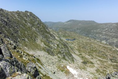 Bulgaristan 'ın Kalin zirvesi yakınlarındaki Rila Dağı' nın şaşırtıcı manzarası