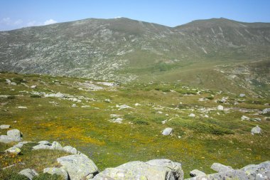 Bulgaristan 'ın Kalin zirvesi yakınlarındaki Rila Dağı' nın şaşırtıcı manzarası