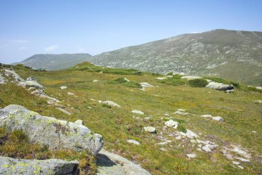 Bulgaristan 'ın Kalin zirvesi yakınlarındaki Rila Dağı' nın şaşırtıcı manzarası