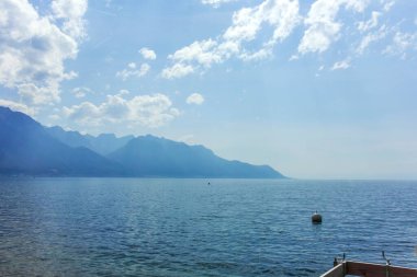 MONTREUX, SWitzERLAND - 19 Haziran 2023: Montreux, Vaud Kantonu, İsviçre Yaz Panoraması