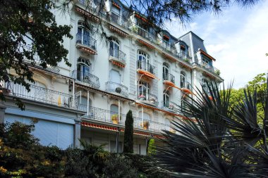 MONTREUX, SWitzERLAND - 19 Haziran 2023: Montreux, Vaud Kantonu, İsviçre Yaz Panoraması