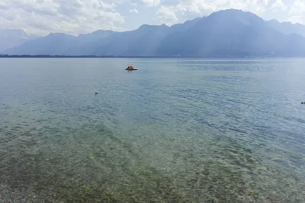 MONTREUX, SWitzERLAND - 19 Haziran 2023: Montreux, Vaud Kantonu, İsviçre Yaz Panoraması