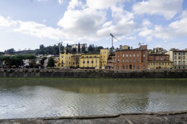 Floransa, Toskana Bölgesi, İtalya 'nın Eski Şehir Panoraması