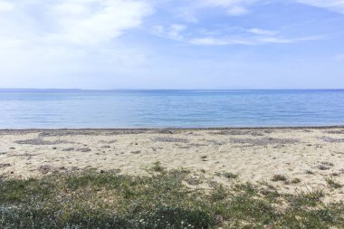 Kastri Sahili yakınlarındaki Sithonia kıyı şeridi, Chalkidiki, Orta Makedonya, Yunanistan