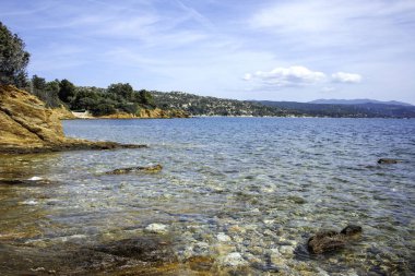 Kastri Sahili yakınlarındaki Sithonia kıyı şeridi, Chalkidiki, Orta Makedonya, Yunanistan