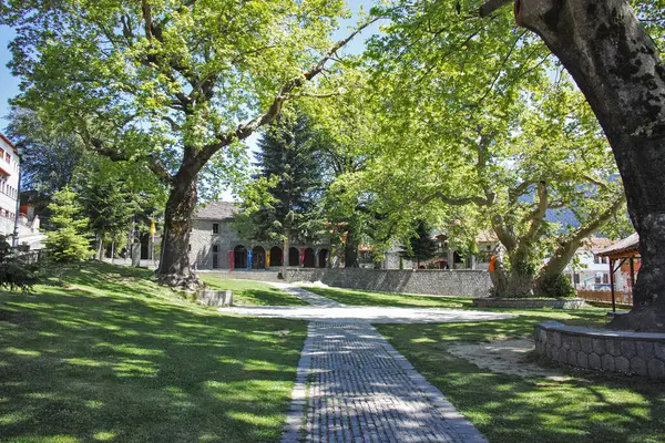 Yunanistan 'ın Epirus Bölgesi' nin Ioannina kenti yakınlarındaki Metsovo köyünün yaylı manzarası