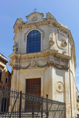 İtalya 'nın Apulia Bölgesi' ndeki Eski Lecce kasabasının muhteşem manzarası.