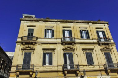 İtalya 'nın Apulia Bölgesi' ndeki Eski Lecce kasabasının muhteşem manzarası.