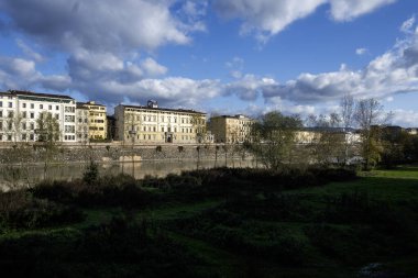 Floransa, Toskana Bölgesi, İtalya 'nın Eski Şehir Panoraması