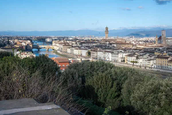 Floransa, Toskana Bölgesi, İtalya 'nın Eski Şehir Panoraması