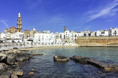 İtalya 'nın Apulia Bölgesi, Monopoli şehrinin muhteşem manzarası