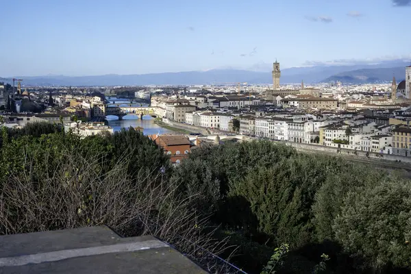 Floransa, Toskana Bölgesi, İtalya 'nın Eski Şehir Panoraması