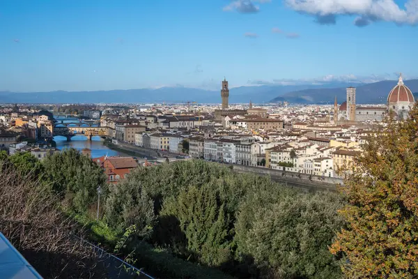 Floransa, Toskana Bölgesi, İtalya 'nın Eski Şehir Panoraması