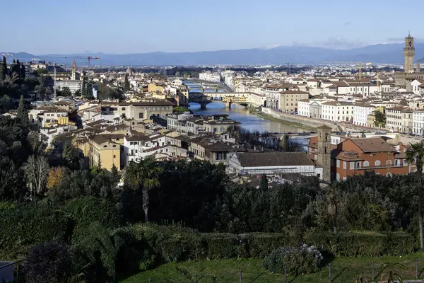 Floransa, Toskana Bölgesi, İtalya 'nın Eski Şehir Panoraması