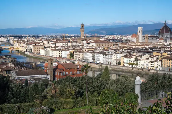 Floransa, Toskana Bölgesi, İtalya 'nın Eski Şehir Panoraması