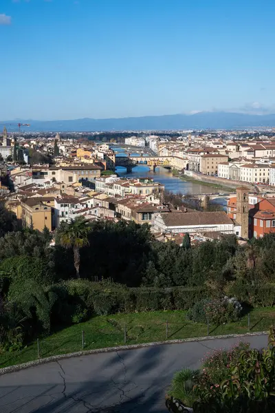 Floransa, Toskana Bölgesi, İtalya 'nın Eski Şehir Panoraması