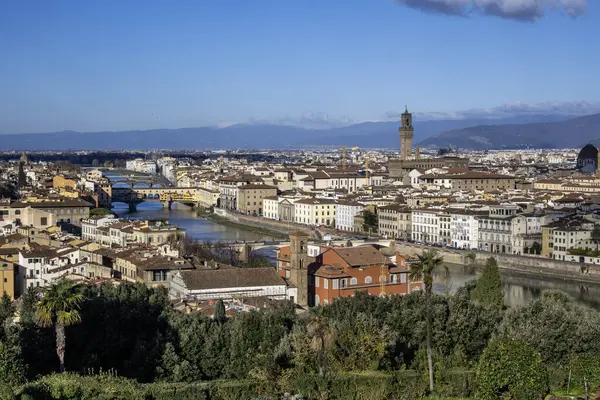 Floransa, Toskana Bölgesi, İtalya 'nın Eski Şehir Panoraması