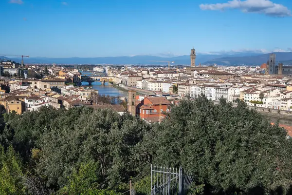 Floransa, Toskana Bölgesi, İtalya 'nın Eski Şehir Panoraması