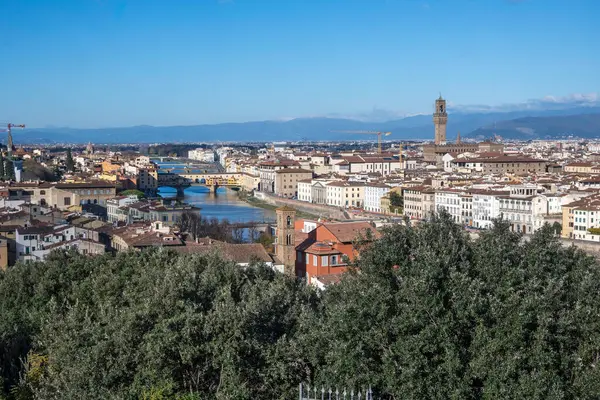 Floransa, Toskana Bölgesi, İtalya 'nın Eski Şehir Panoraması