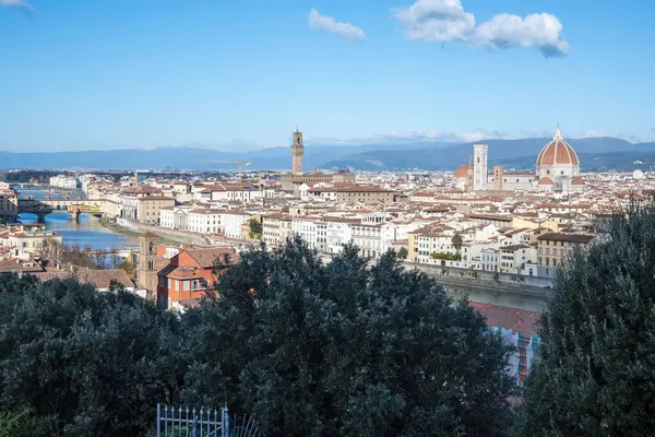 Floransa, Toskana Bölgesi, İtalya 'nın Eski Şehir Panoraması