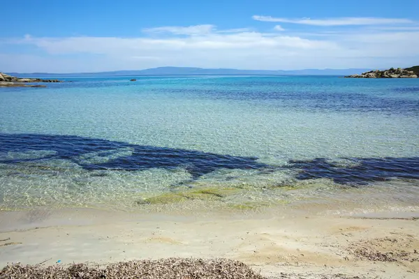 Karydi Sahili yakınlarındaki Sithonia kıyı şeridi, Chalkidiki, Orta Makedonya, Yunanistan