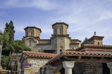 Meteora Manastırları, Teselya, Yunanistan 'ın Bahar Panoramik Manastırı