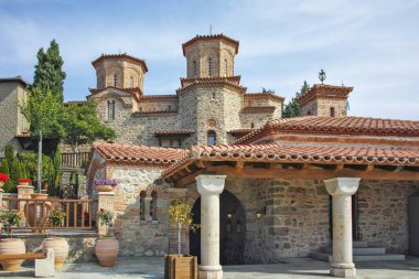 Meteora Manastırları, Teselya, Yunanistan 'ın Bahar Panoramik Manastırı