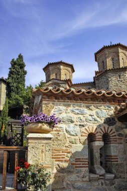 Meteora Manastırları, Teselya, Yunanistan 'ın Bahar Panoramik Manastırı