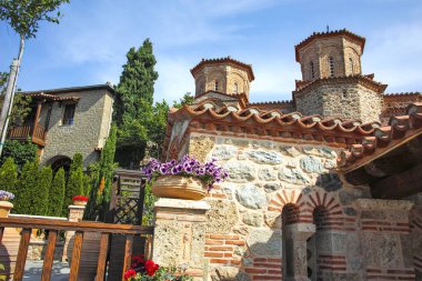 Meteora Manastırları, Teselya, Yunanistan 'ın Bahar Panoramik Manastırı