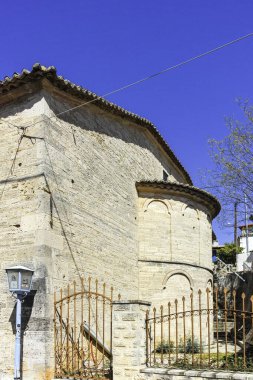 Afytos, Kassandra, Chalkidiki, Orta Makedonya ve Yunanistan 'ın Tarihi Kenti Panorama