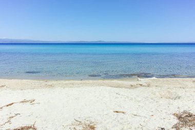 Afytos, Kassandra, Chalkidiki, Orta Makedonya ve Yunanistan 'ın Tarihi Kenti Panorama